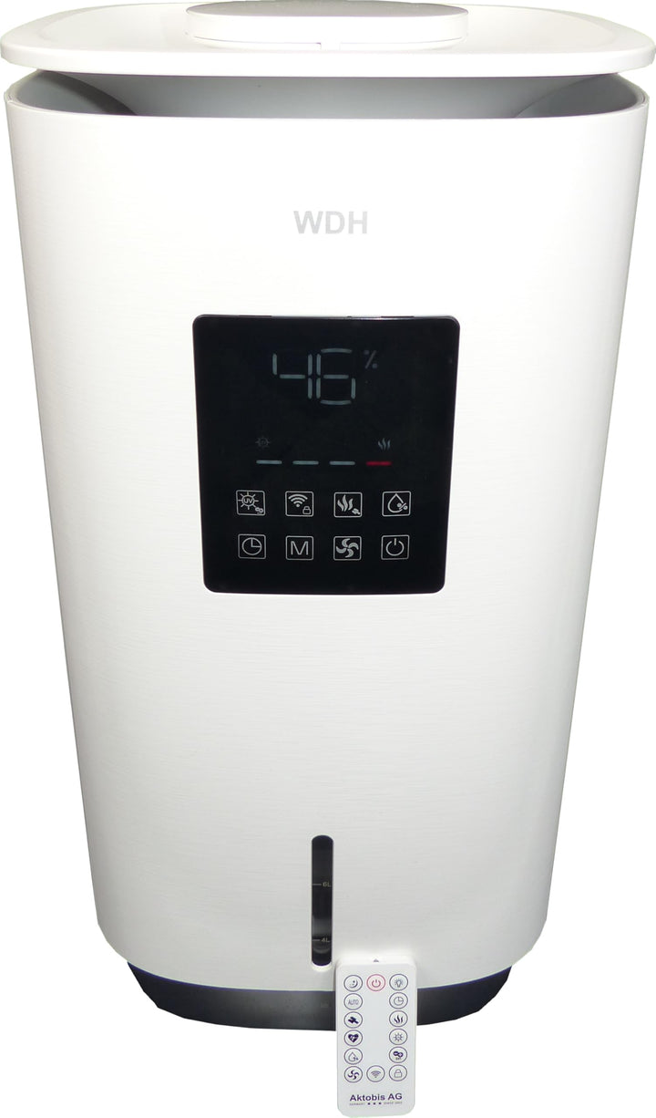 Aktobis WDH-SE2303 Luftbefeuchter bis zu 800 ml/Stunde, WLAN und Aromafach (auch für Kalkwasser) 800