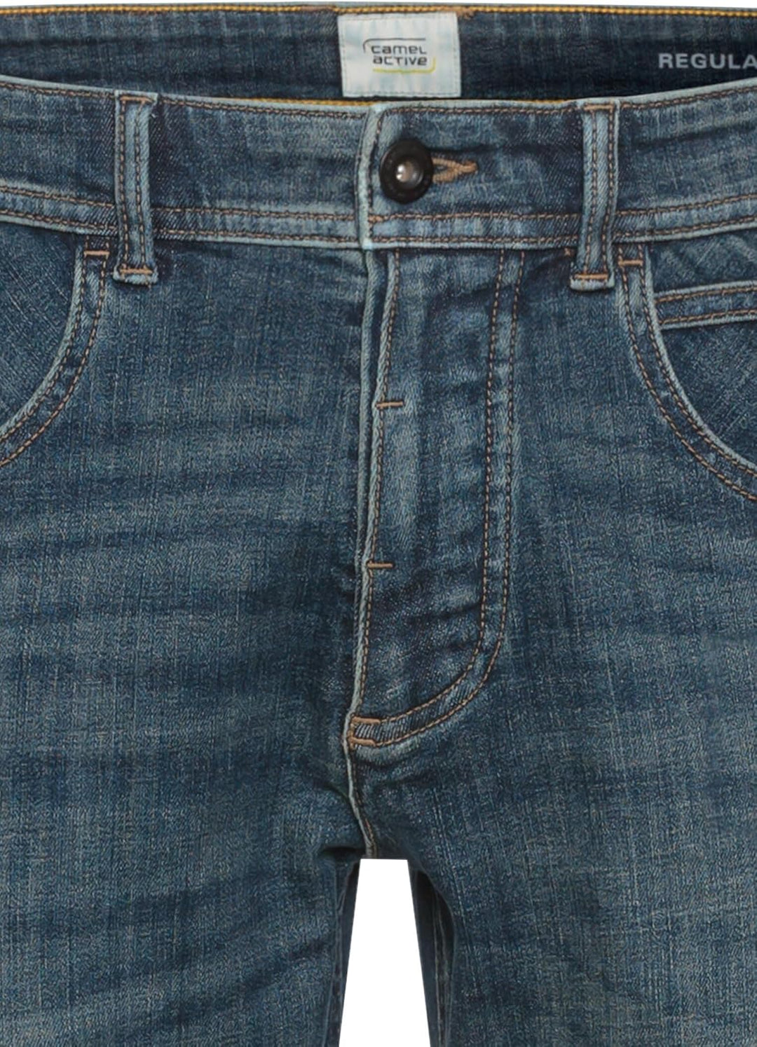 camel active Herren Slim Fit 5-Pocket Jeans 31W / 30L Blau, 31W / 30L Blau