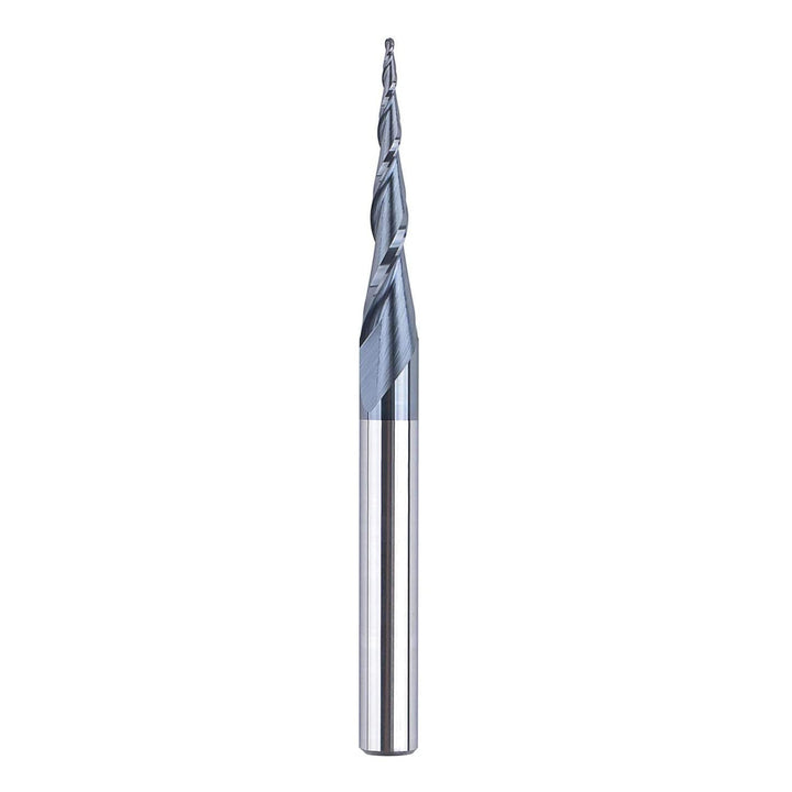 SpeTool VHM Kugelkopffräser Konische Fräser für Oberfräse CNC 2 Flöten 0,5 mm Radius Gravierfräser 6