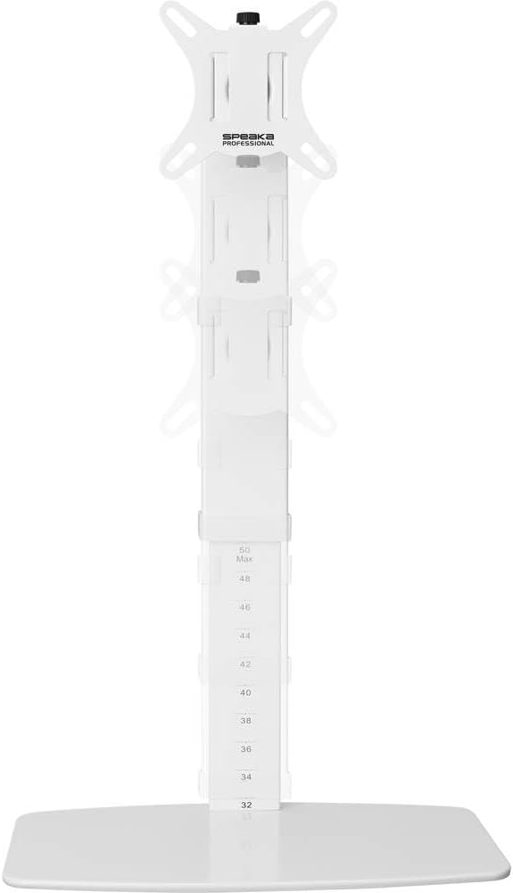 Speaka Professional SP-TMS-201 Monitor-Standfuss 1 Display(s) 43,2 cm (17) - 81,3 cm (32) Weiss Höhe