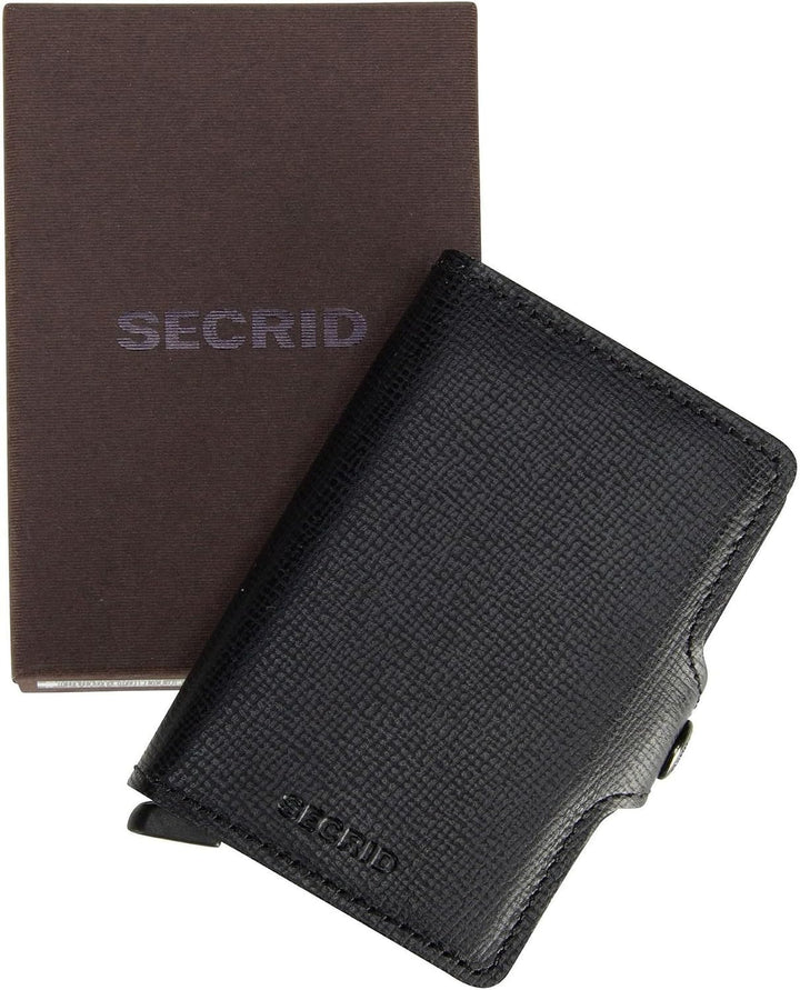 Secrid Herren Twin Reisezubehör-Kartenhalter im Umschlagformat 24mm slim Schwarz, 24mm slim Schwarz