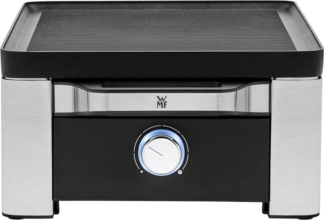 WMF Lono Raclette Grill mit Pfännchen und Schiebern, Raclette 8 Personen, 15 W, edelstahl