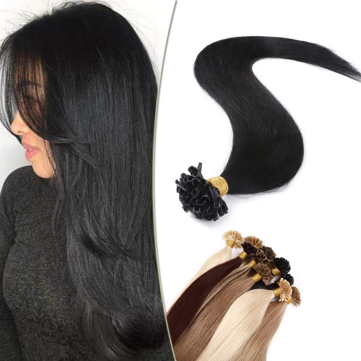 SEGO Bondings Extensions Echthaar 0.8G/Strähnen 50g Keratin U-Tip 100% Remy Human Hair Haarverlänger