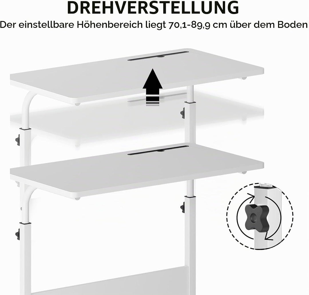 sogesfurniture höhenverstellbar Laptoptisch Computertisch mit Tablet Steckplatz, 80 * 40cm PC Tisch
