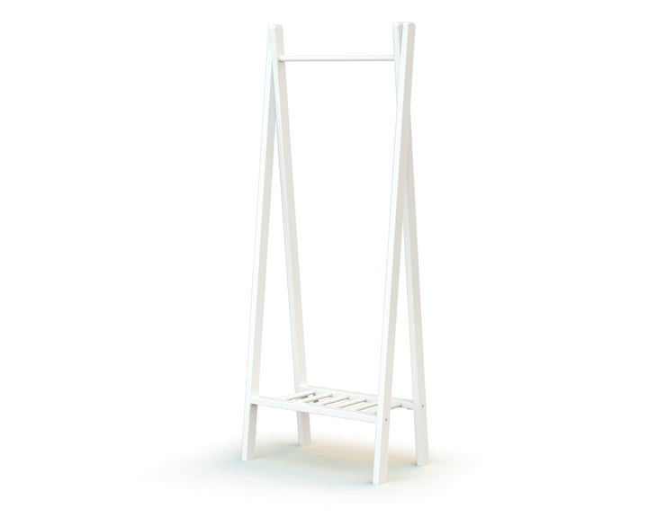 AT4 - ESSENTIEL Weisser Kleiderständer | 30 x 50 x 130 cm | Kleiderständer in idealer Höhe für Kinde