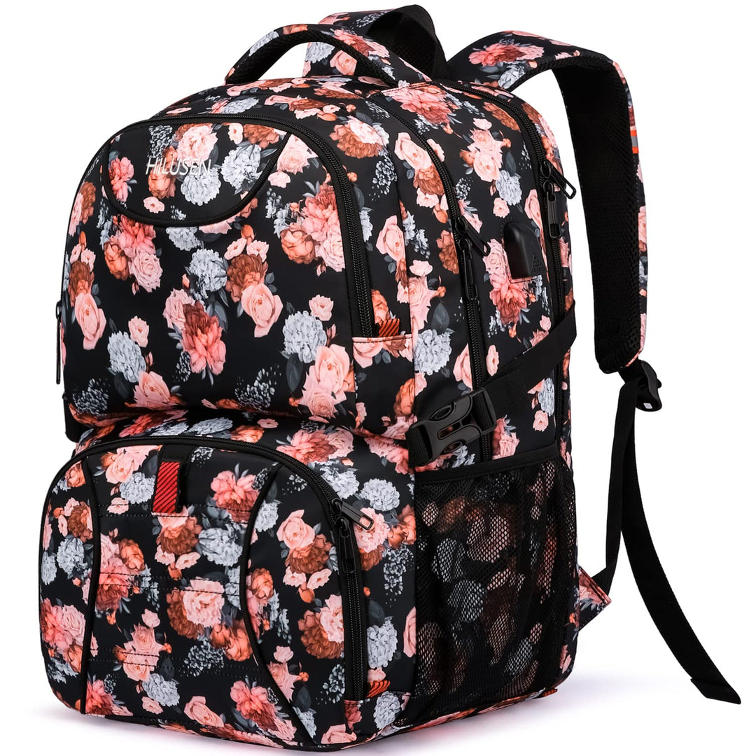 Rucksack Damen gross mit Laptopfach &amp; Anti Diebstahl Tasche für Ausflüge,wasserdicht Grosser 17 Zoll