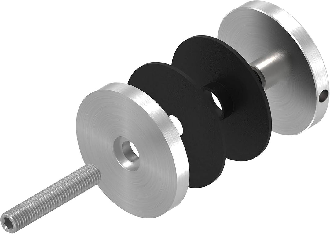 STEINBACHER© | Edelstahl Glaspunkthalter Ø62mm, Anschluss: flach, V2A