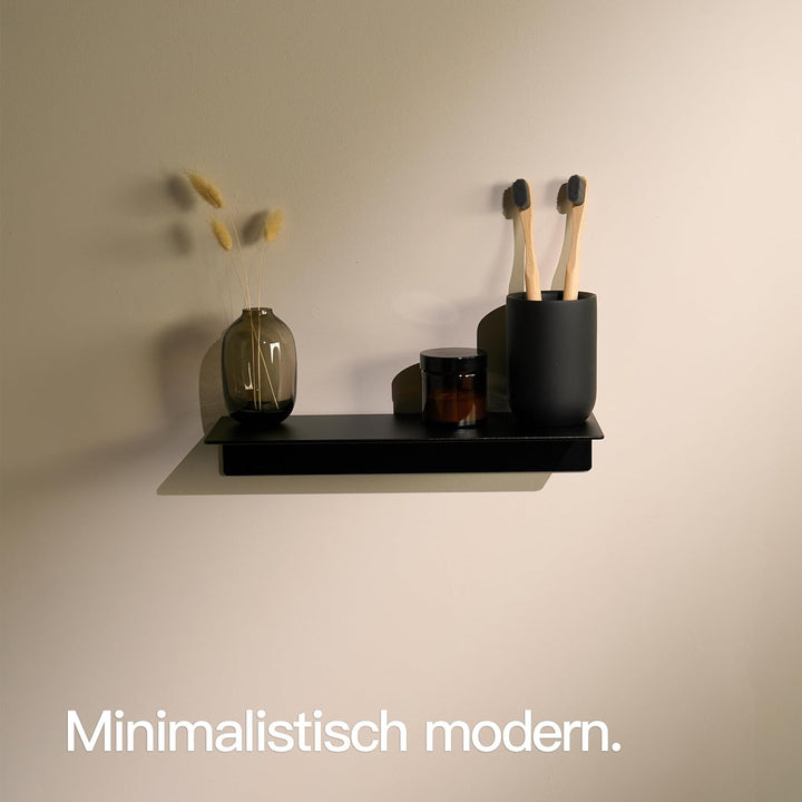 Designfabrik Hamburg Wandregal ohne Bohren | Duschregal selbstklebend | Ablage für Bad, Gästebad, Kü