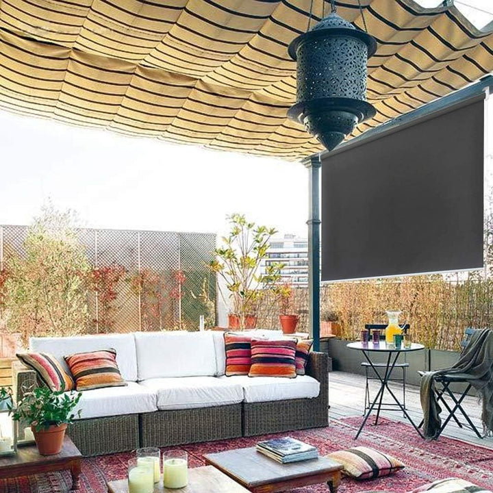 LZQ Senkrechtmarkise Balkonmarkise Sonnenschutz, UV-beständige Vertikalmarkise, Windschut und Sichts