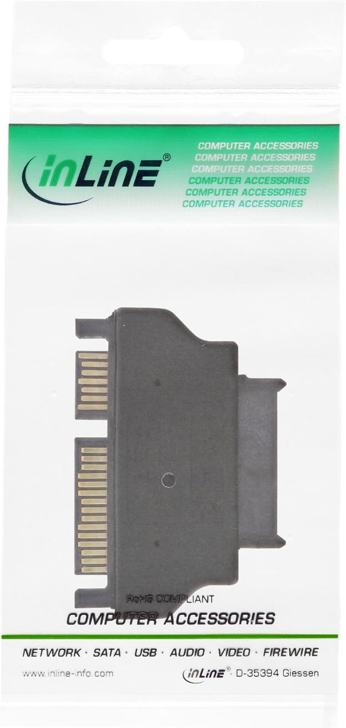 InLine 29612 Adapter SATA, SATA 22pol. Stecker (7+15) auf Slimline SATA 13pol. Buchse (7+6)