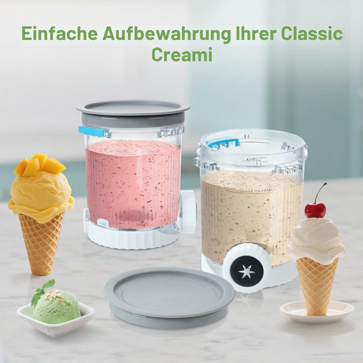 4 Stück Behälter für Ninja Swirl by CREAMi, Swirl Pints und Deckel kompatibel mit Ninja NC700 NC701E