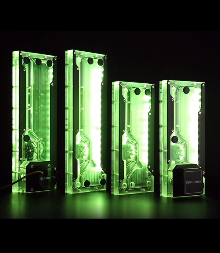 Raijintek Acheron 360 RBW Distro Plate mit RGB Beleuchtung und Fassungsvermögen von 220 ml für Custo