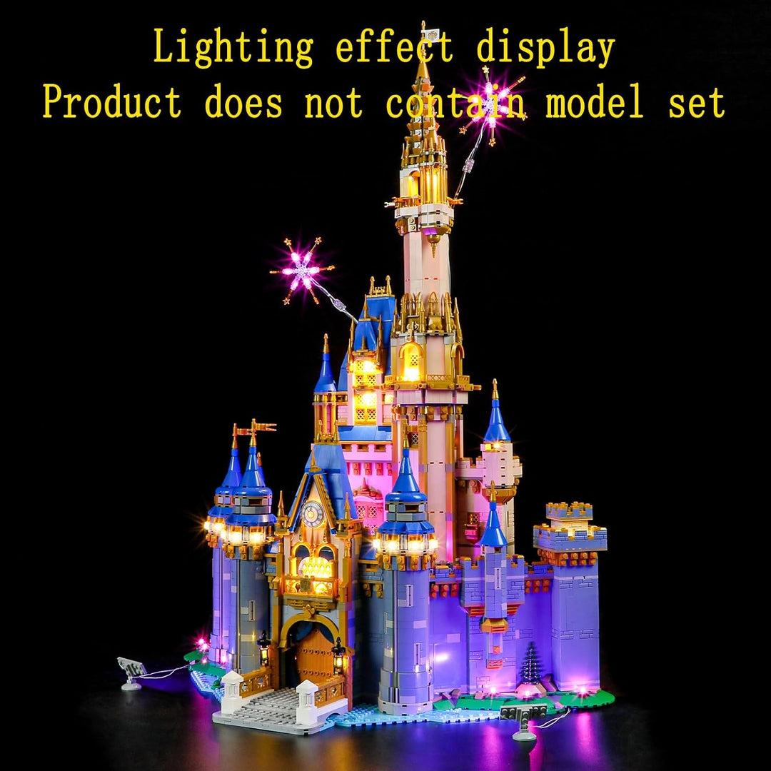 GEAMENT LED Licht-Set Kompatibel mit Lego 2023 Disney Schloss Castle 43222 (Modell-Set Nicht enthalt