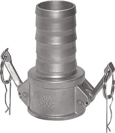 Kamlock-Kupplung (C) 38 (1-1/2") mm Schlauch, Edelstahl (1.4408) Werkstoff:Edelstahl (1.4408) PN:18