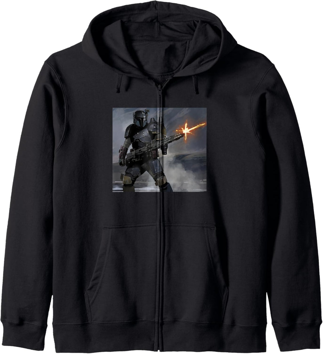 Star Wars Mando Fire Portrait Kapuzenjacke