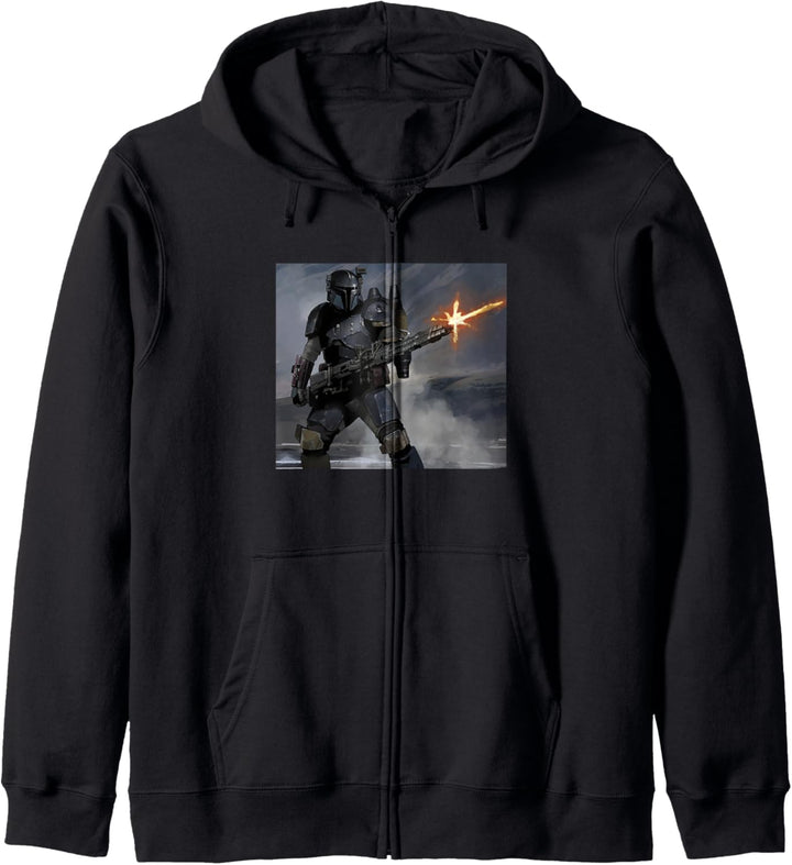 Star Wars Mando Fire Portrait Kapuzenjacke