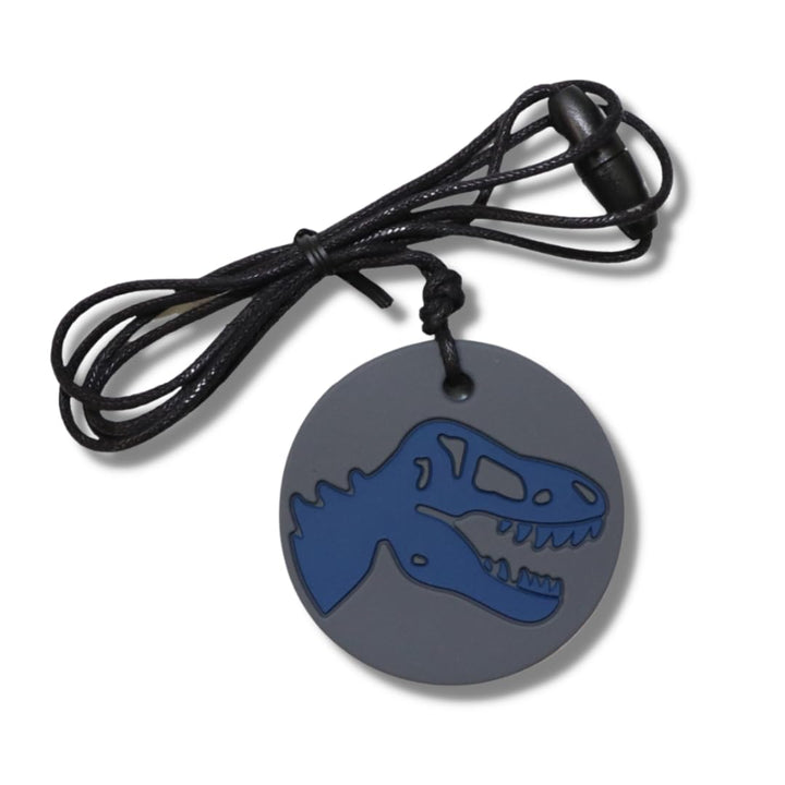 Jellystone Designs Dino Anhänger, Kaukette, grau/blau, Grau/Blau