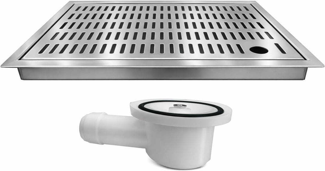 Gastrobedarf Westerbarkey Tropfblech zum Einlassen 3 Teilig aus Edelstahl 440x240x27mm