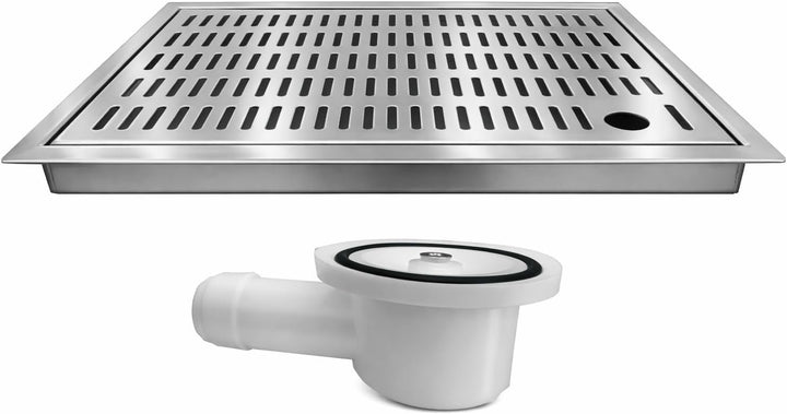 Gastrobedarf Westerbarkey Tropfblech zum Einlassen 3 Teilig aus Edelstahl 440x240x27mm
