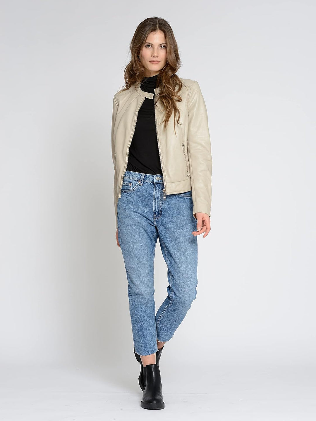 MAZE Damen Lederjacke Grenada XL greige, XL greige
