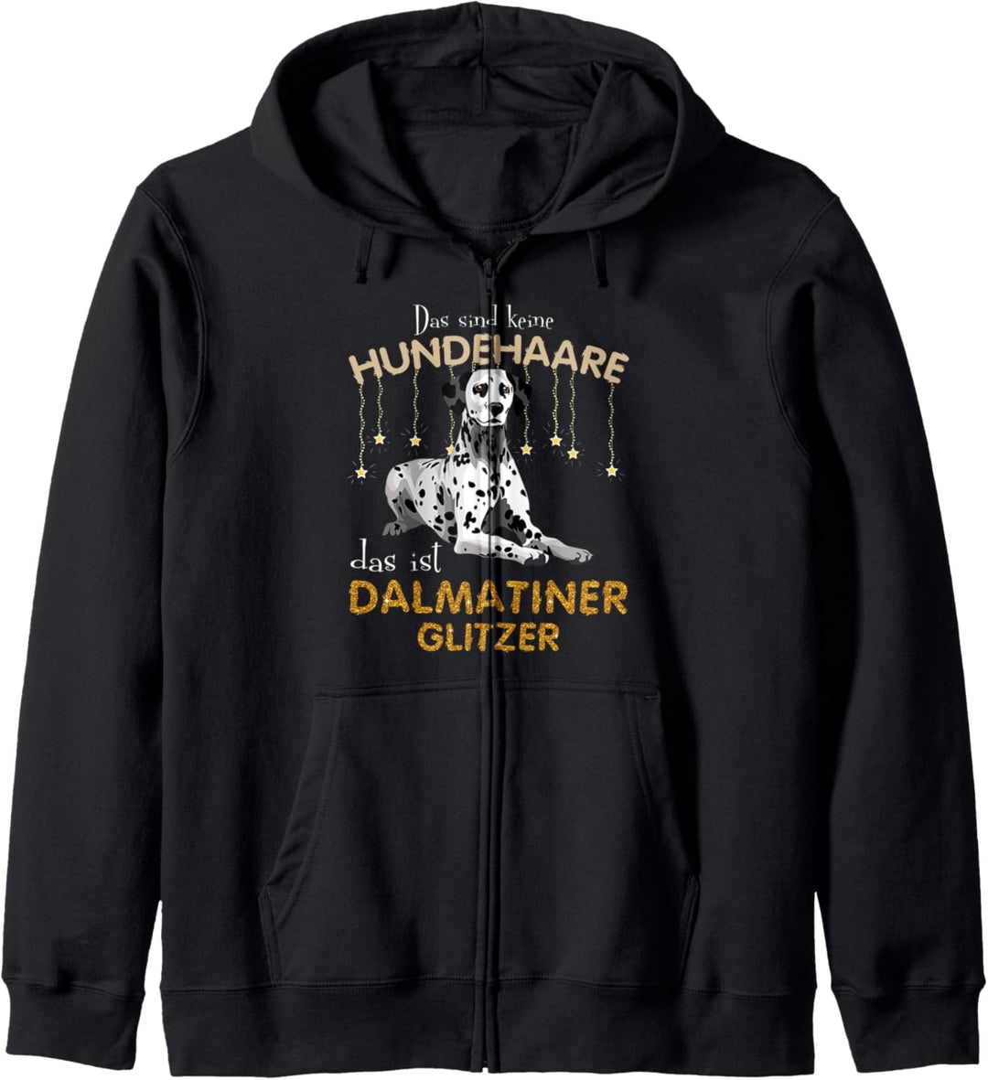 Das sind keine Hundehaare das ist Damlatiner Glitz Kapuzenjacke