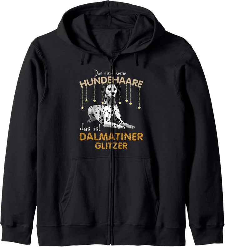 Das sind keine Hundehaare das ist Damlatiner Glitz Kapuzenjacke