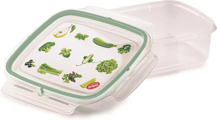 Snips SnipsLock Rechteckiger Mealprepboxen für die Aufbewahrung von Lebensmitteln 1,40 L Set 4 Siche