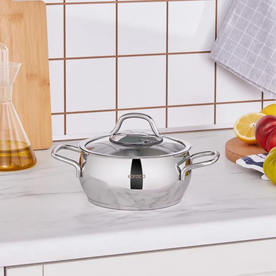 Karaca Emirgan Induktions Stahltopf Topf, 16 cm