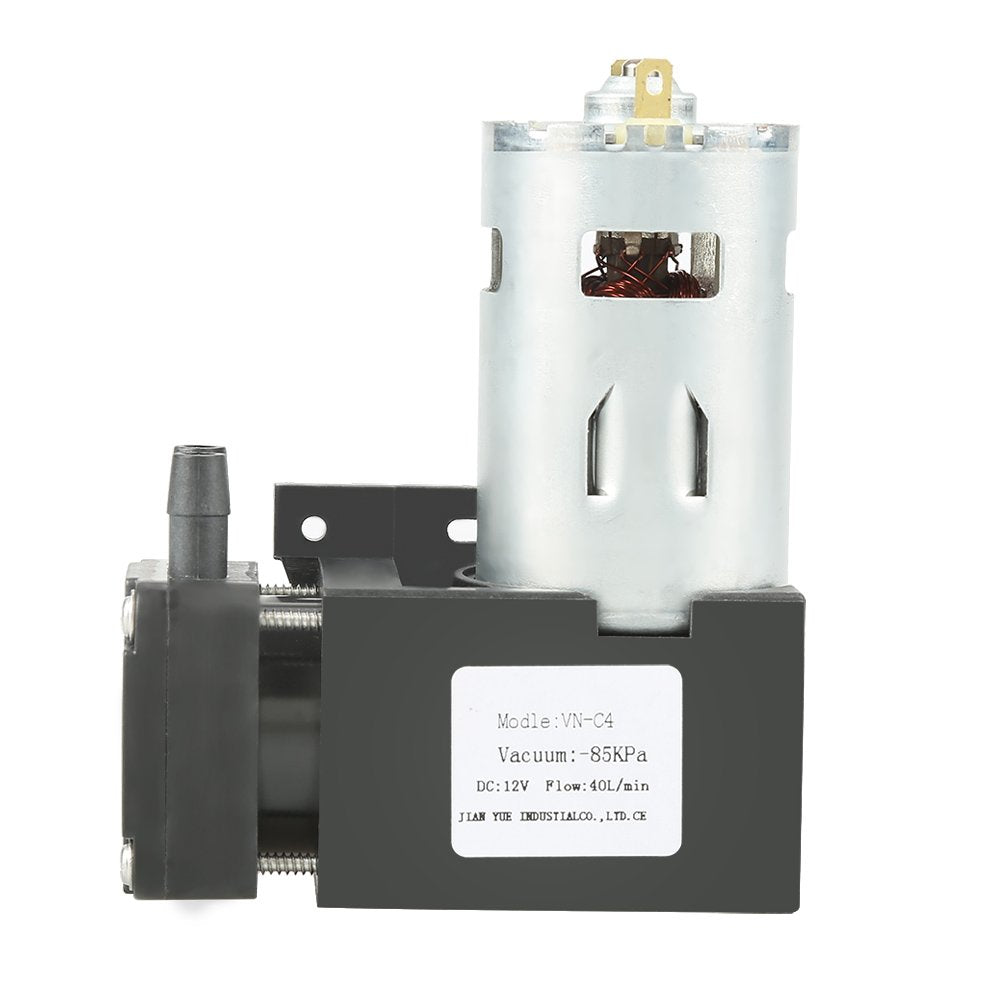 Vakuumpumpe, DC12V 42W Mini-Ölfreie Vakuumpumpe -85KPa Durchfluss 40L / min, Mini-Luftpumpenmotor