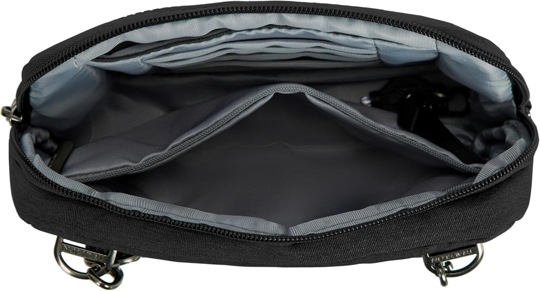 Travelon: Metro Umhängetasche mit Diebstahlschutz, klein Schwarz, Schwarz