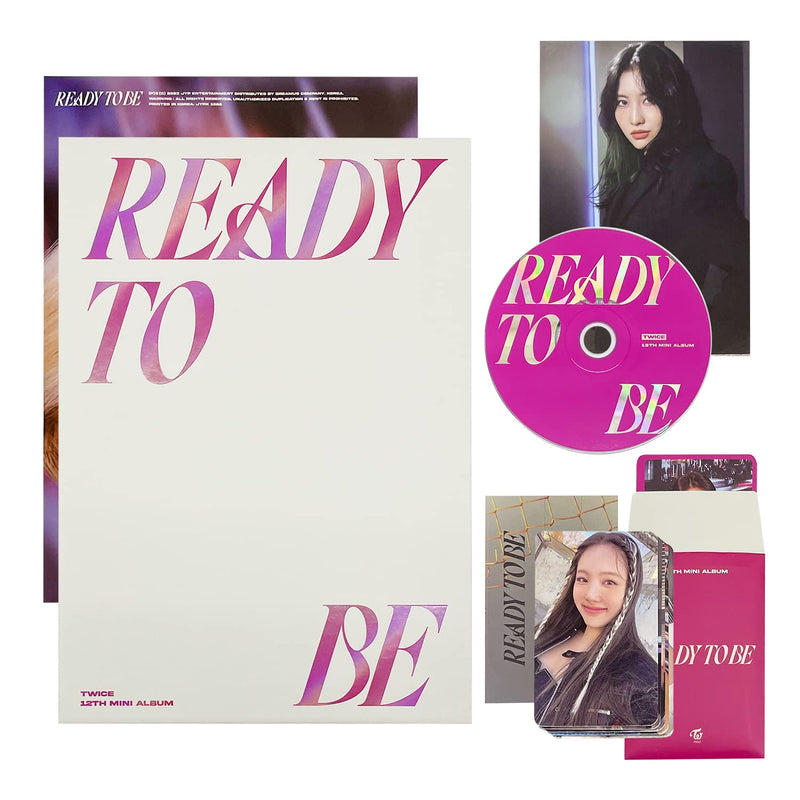 TWICE - 12th Mini Album [READY TO BE] (READY Ver.) Photobook + CD-R + Folded Poster + Postcard + Mes