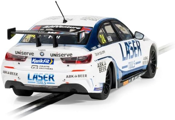 Scalextric Cars – C4526 BMW 330e NGTC – Laserwerkzeuge – Jake Hill 2023 – Spielzeug-Schlitzauto zur