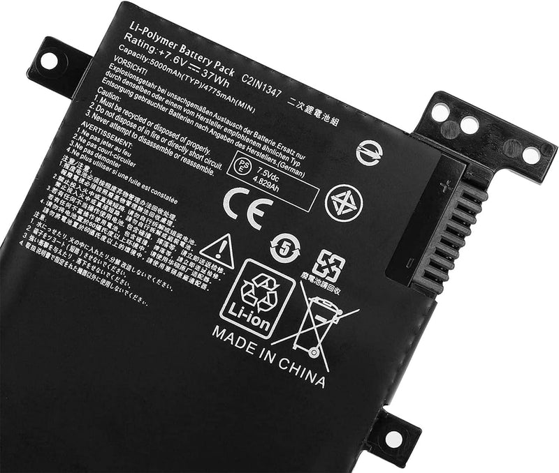 7.6V 5000mAh Laptop Akku C21N1347 für ASUS A555 A555L F555 K555 R556 R556DA R556DG R556L R556LA R556