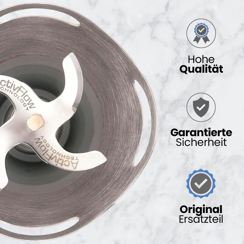 Anakel Home Ersatz-Mixerarm MS-650968 kompatibel mit Moulinex Infiny Force | Edelstahl 4 Klingen, Ac
