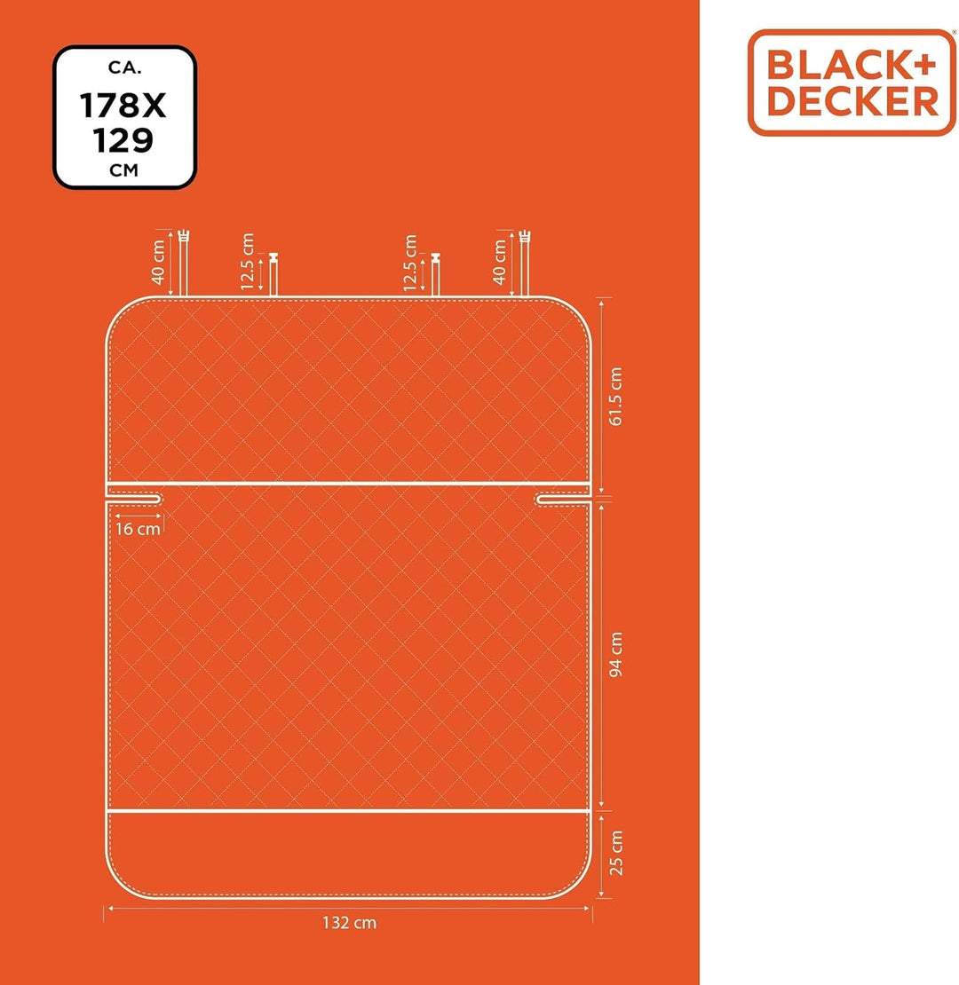 BLACK+DECKER Kofferraumschutzhülle Hund - Universal - rutschfest - wasserabweisend - 178 x 129 cm -