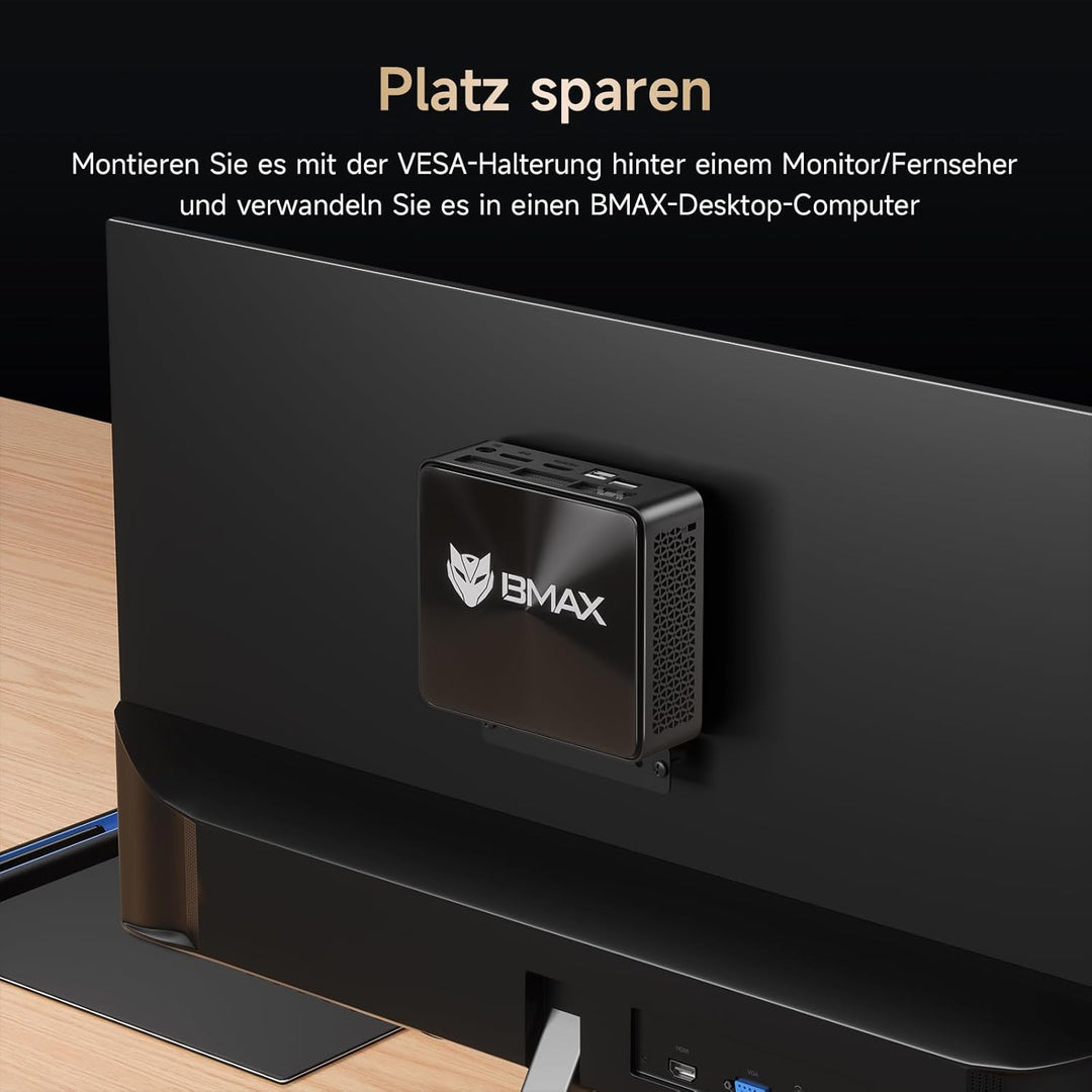 BMAX B5A Pro Mini PC, AMD Ryzen 7 5825U (8C/16T, bis zu 4.5Ghz),16GB DDR4 512GB NVMe SSD Mini Comput