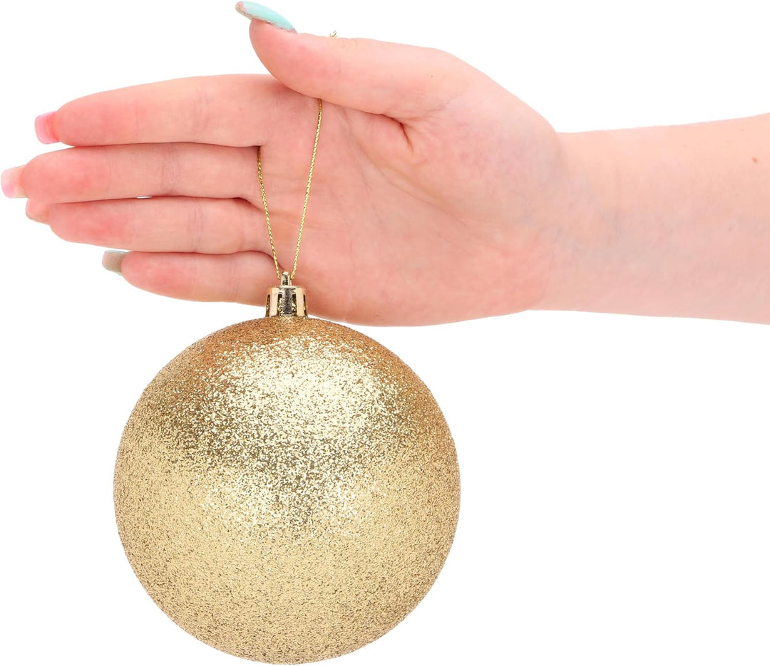 Christmas Concepts® 5er Pack - Extra grosse 100mm Christbaumkugeln - Glänzend, Matt & Glitterdekorie