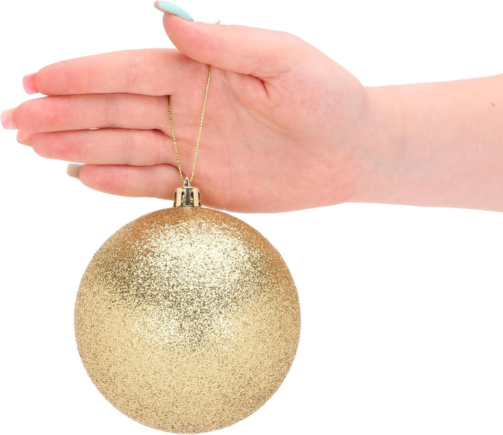 Christmas Concepts® 5er Pack - Extra grosse 100mm Christbaumkugeln - Glänzend, Matt & Glitterdekorie
