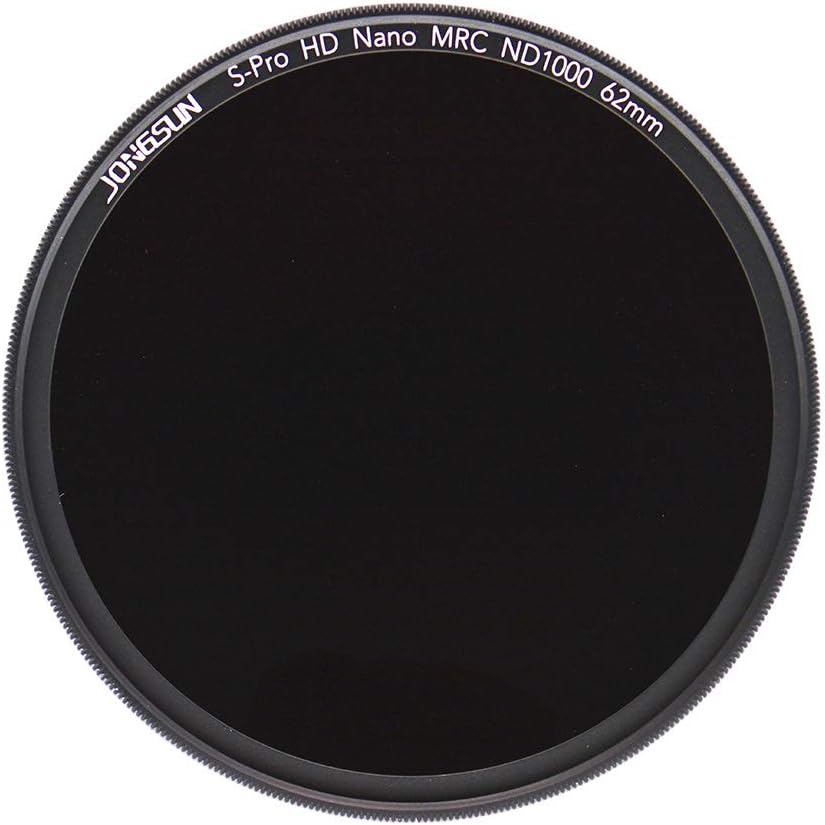 JONGSUN ND1000 62mm ND Filter, S-PRO HD Neutraldichtefilter 18-Schichten Mehrfachbeschichtung, Optis