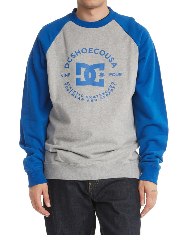DC Shoes Herren Dc Star Pilot Raglan Crew Sweatshirt M Heather Grey/Turkish Sea, M Heather Grey/Turk