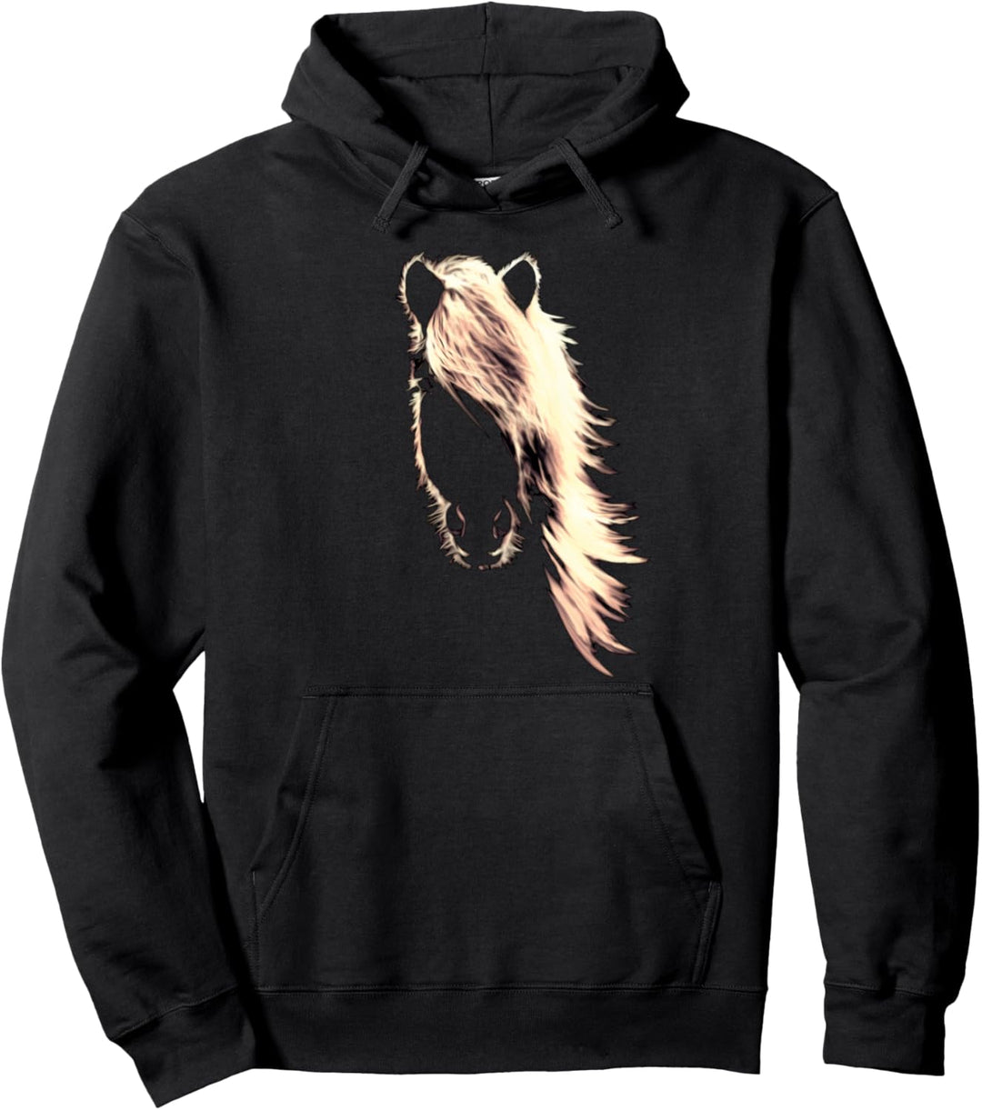 Pferdefan Schönes Pferdemotiv Mädchen Reiten Pullover Hoodie