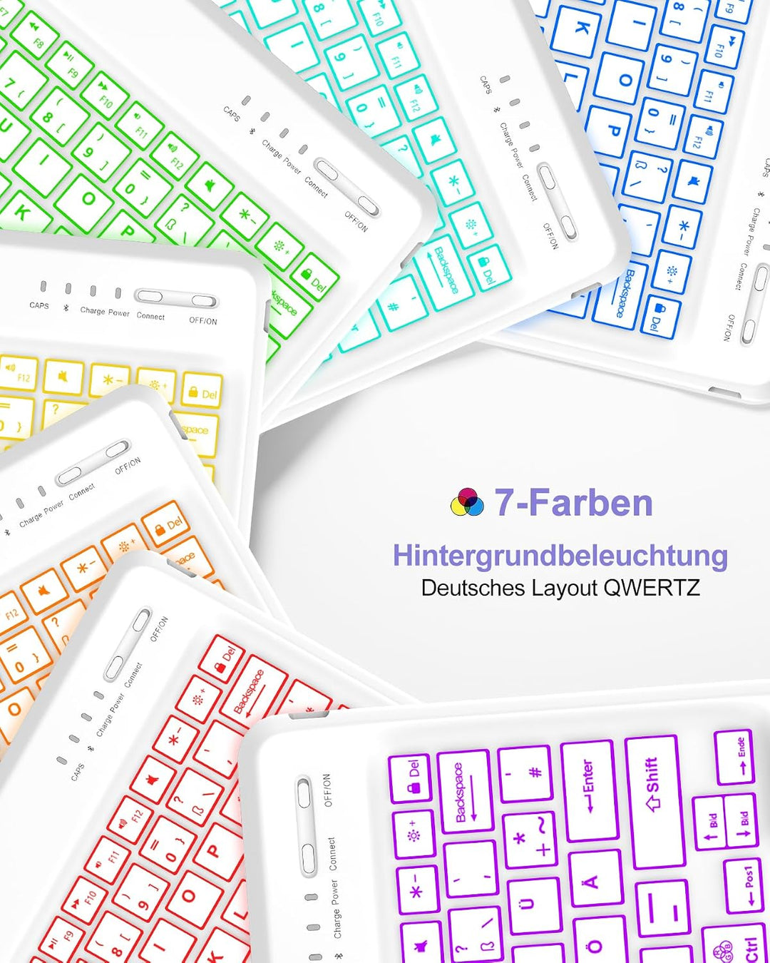 Hülle mit Tastatur für Lenovo Idea Tab Pro Gen 2 13" (2026) TB376FU - Deutsche QWERTZ Tastatur mit 7