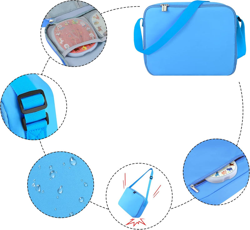 Annmore Tasche für TIMIO Starter Kit, mit Netztaschen für 4 Satz 20 Discs, Blau, Blau