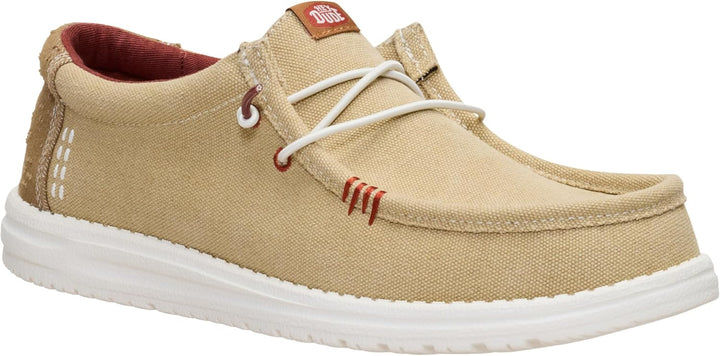 HEYDUDE - Wally Sox Stitch Herren - Slip on Schuhe - Herren Loafers, Black White 40 EU Beige, 40 EU