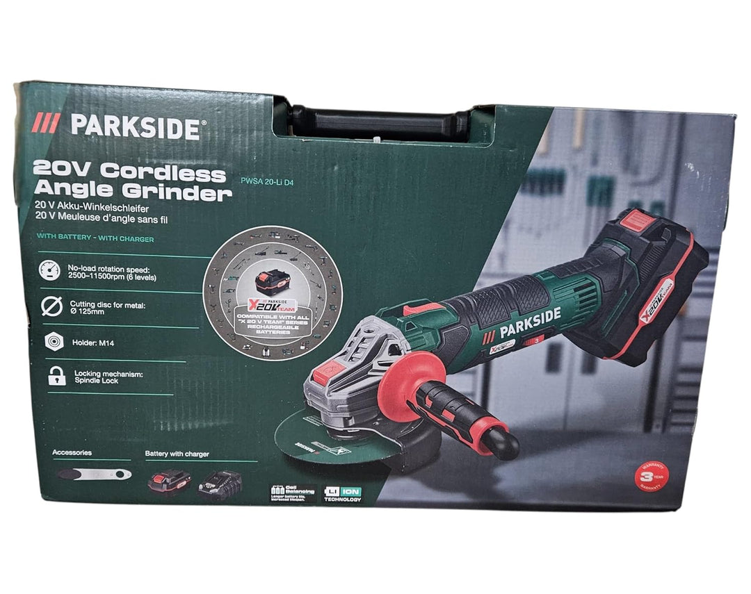 Akku Winkelschleifer PWSA B3 X20V (mit Akku und Ladegerät, im Transportkoffer)
