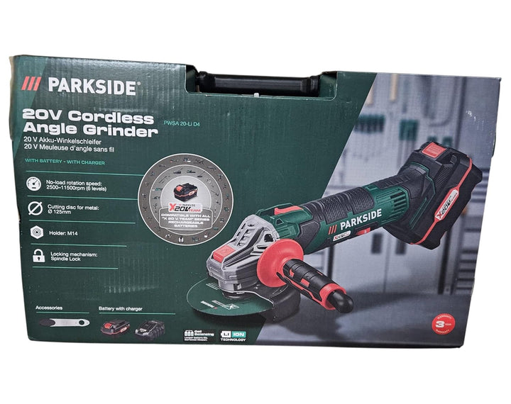 Akku Winkelschleifer PWSA B3 X20V (mit Akku und Ladegerät, im Transportkoffer)