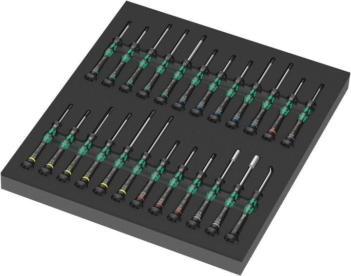 Wera 05150106001 9715 Schaumstoffeinlage Schraubendreher Kraftform Micro Set 1, 24-teilig