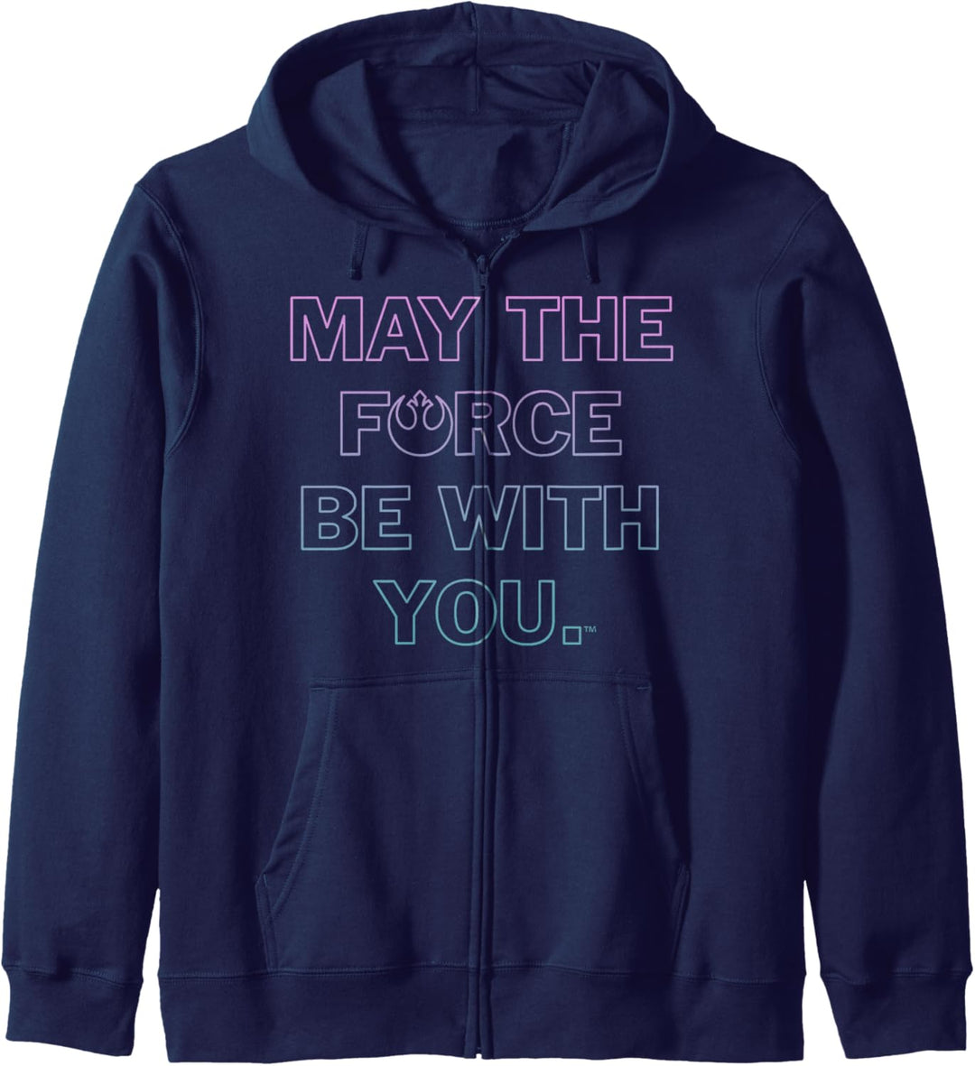 Star Wars May The Force Be With You Ombre Block Text Kapuzenjacke