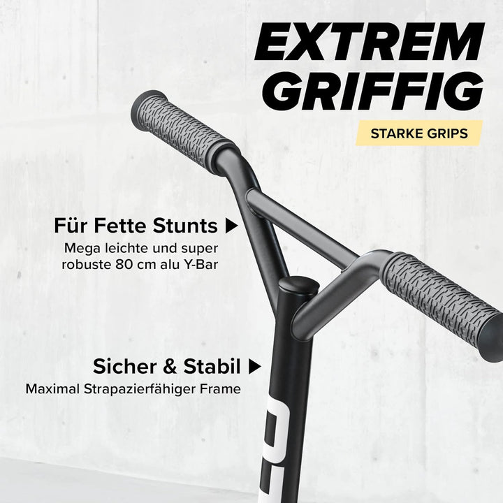 Apollo Stunt Scooter - Genius Pro | Robuster Kinder Scooter mit ABEC 9 Kugellager | Trick Roller, Tr