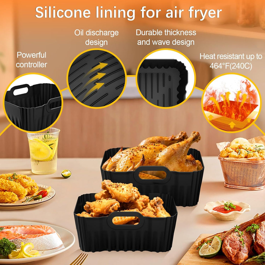 Airfryer Zubehör für COSORI Heissluftfritteuse Zubehör Dual Zone 8.5 L,Wiederverwendbares Airfryer Z